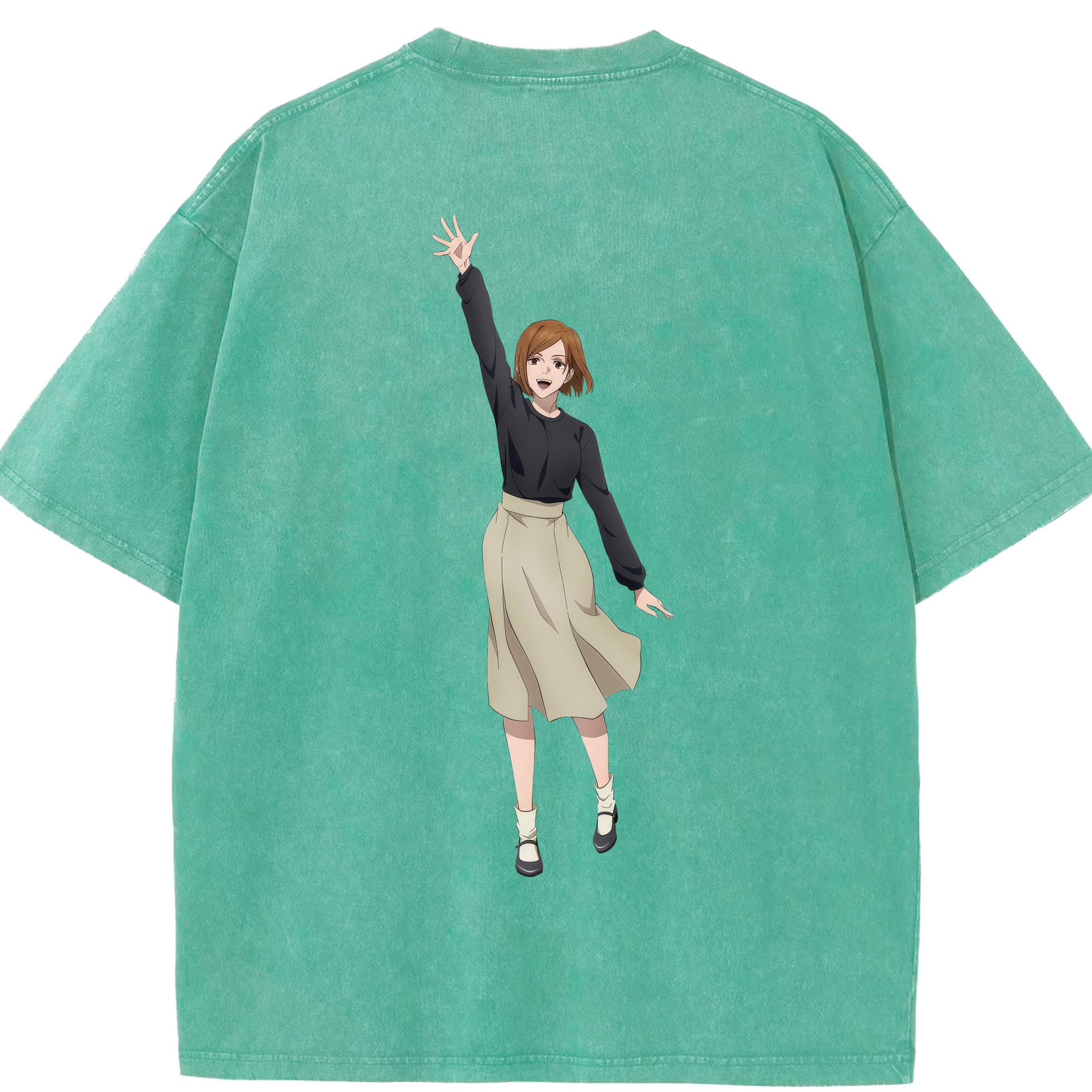 （画像用） 呪術廻戦 Jujutsu Kaisen 綿100% ヴィンテージ風 半袖Tシャツ（背面プリント）